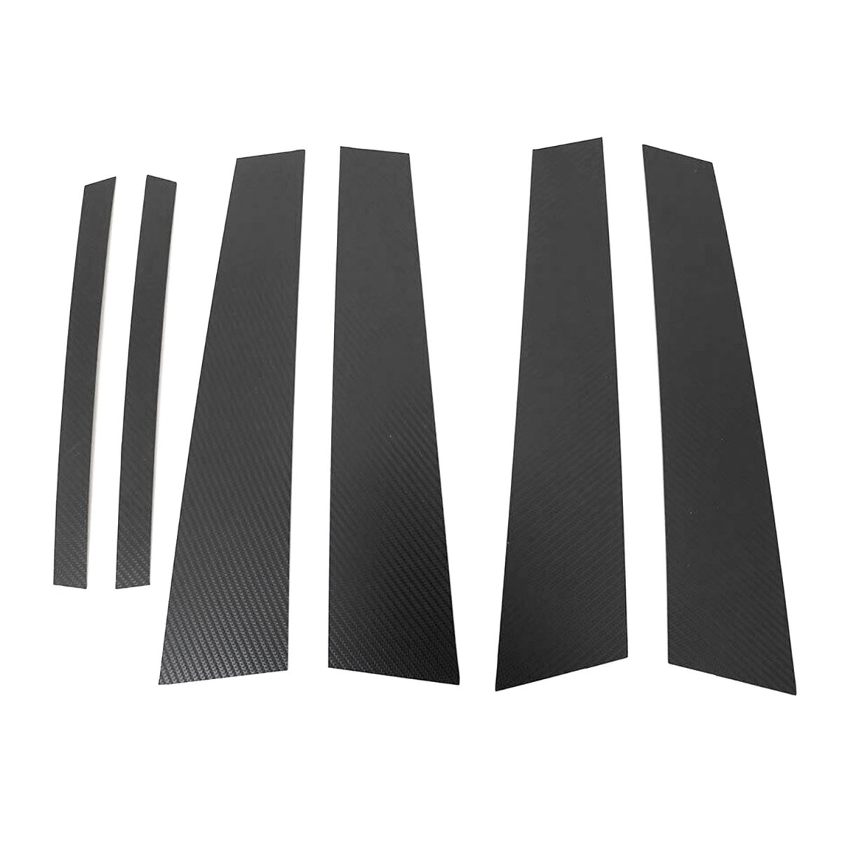 Mercedes C Class W205 Pillar Trims - Omac - S. Steel + Carbon Foiled Gloss - Silver - 2015-2021 Mercedes C Class W205 Pillar Trims - Omac - S. Steel + Carbon Foiled Gloss - Silver - 2015-2021